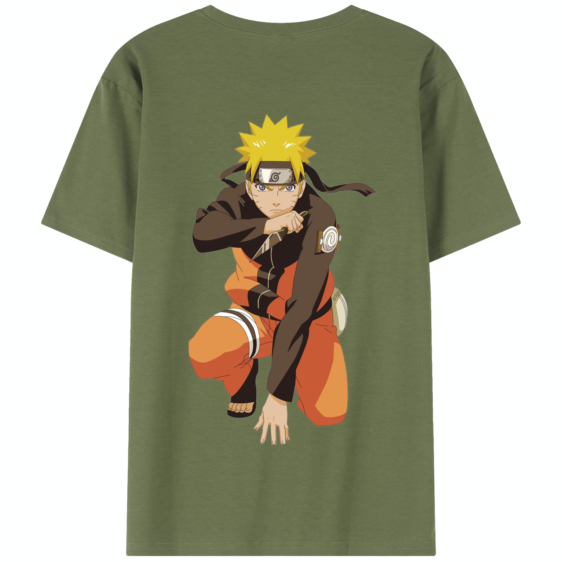 （画像用） NARUTO -ナルト- うずまき ナルト Uzumaki Naruto 綿100％半袖Tシャツ（背面プリント）